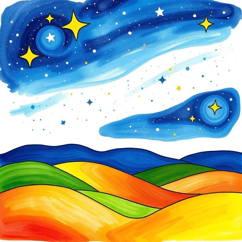 Rainbow Forest original painting by Pixel